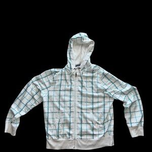 Vintage 2000's Aeropostale White and blue zip up hoodie